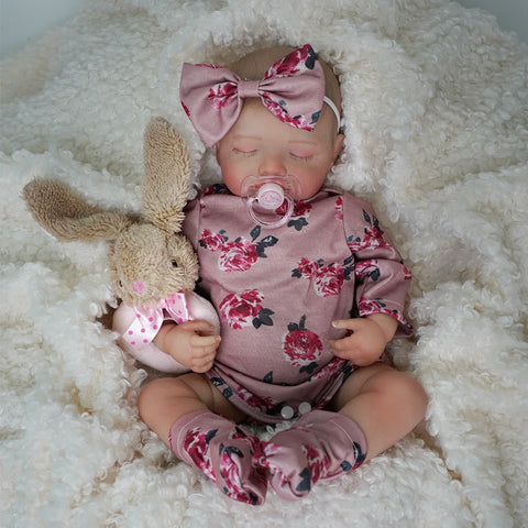 Bebê reborn menina de silicone 48cm - Beatriz