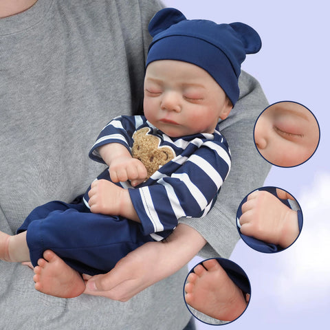 Bebê reborn menino de silicone 48cm - Miguel