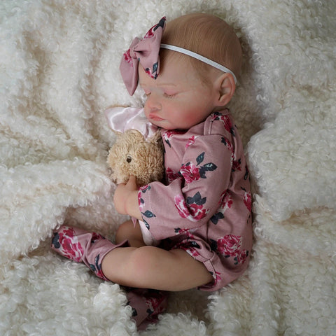 Bebê reborn menina de silicone 48cm - Beatriz