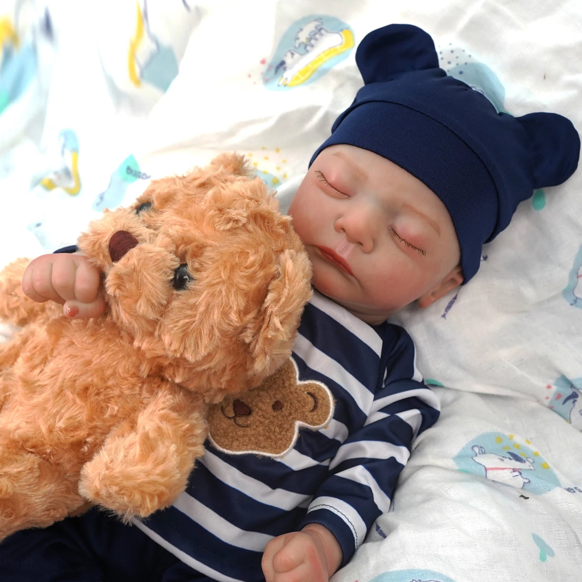 Bebê reborn menino de silicone 48cm - Miguel