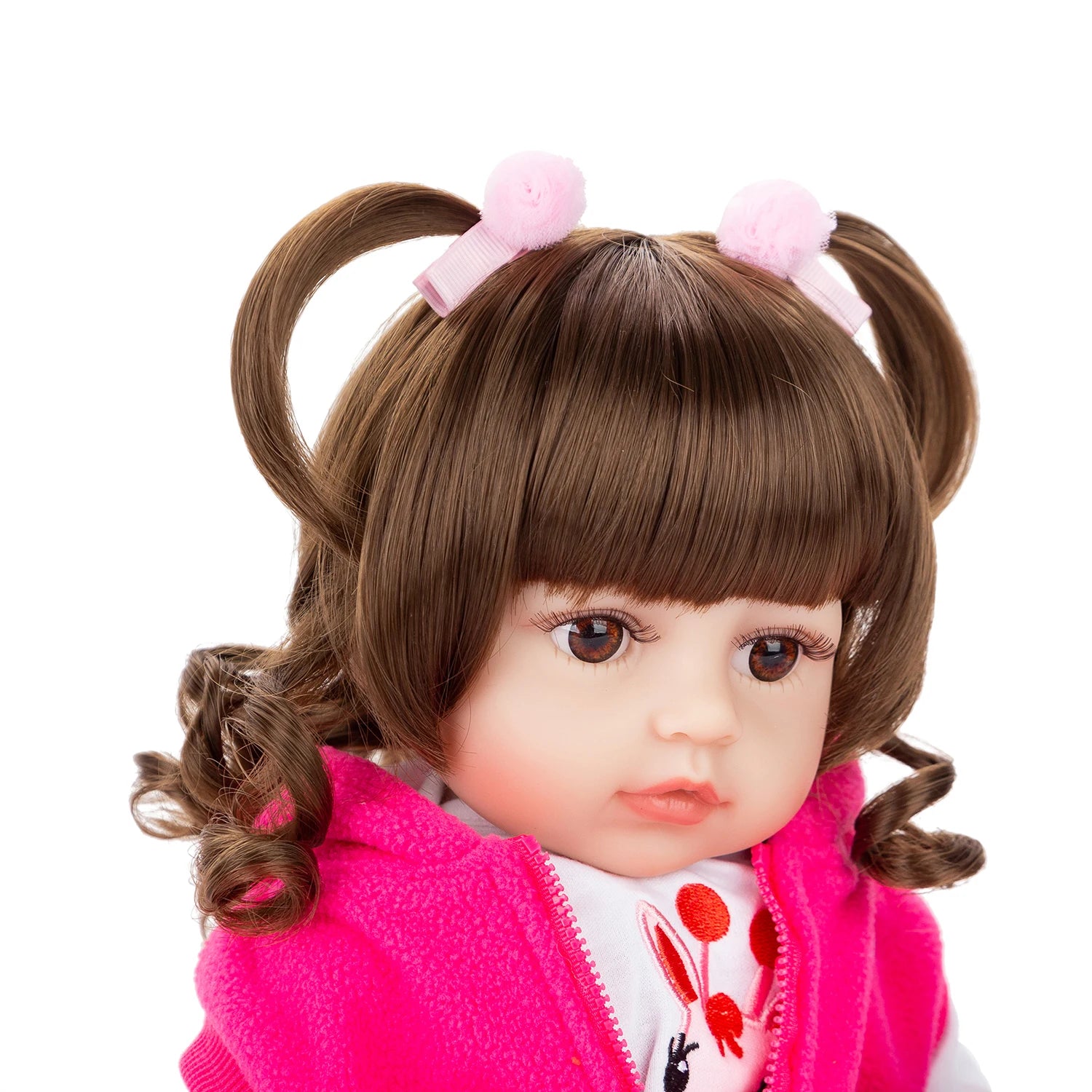 Bebê reborn girafinha menina de silicone 48cm - Antonella