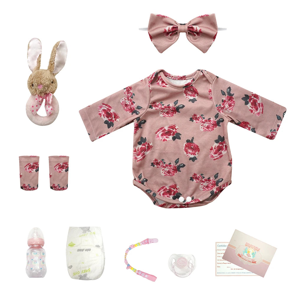 Bebê reborn menina de silicone 48cm - Beatriz