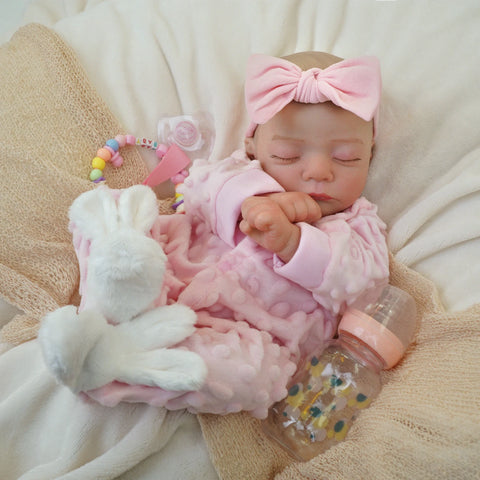 Bebê reborn recem nacido menina de silicone 48cm - Giovanna