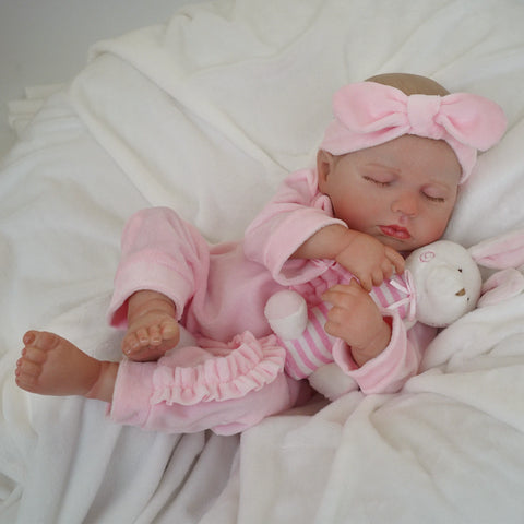 Bebê reborn menina recem nacido de silicone 48cm - Isadora