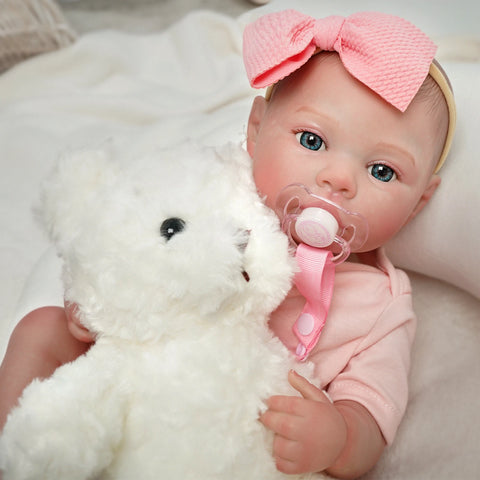 Bebê reborn menina de silicone 48cm - Helena
