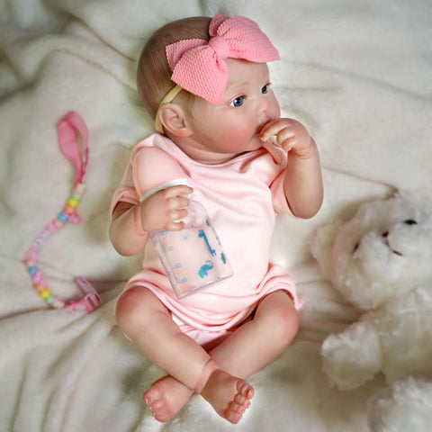 Bebê reborn menina de silicone 48cm - Helena