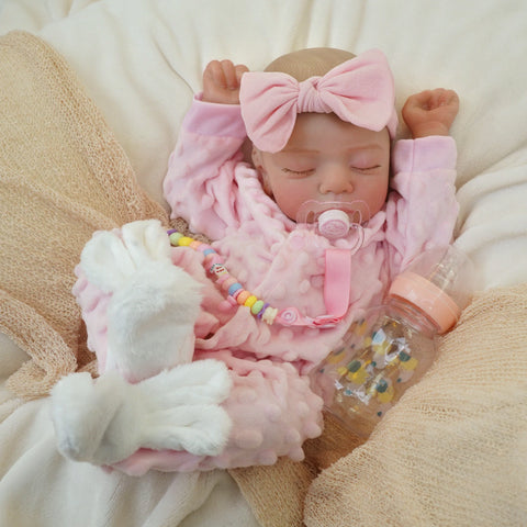 Bebê reborn recem nacido menina de silicone 48cm - Giovanna