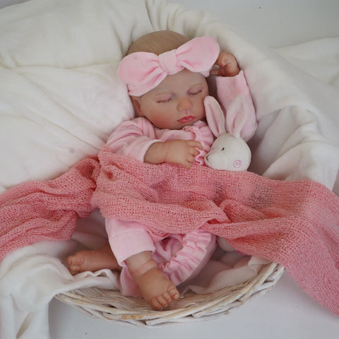 Bebê reborn menina recem nacido de silicone 48cm - Isadora