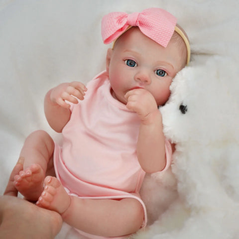 Bebê reborn menina de silicone 48cm - Helena