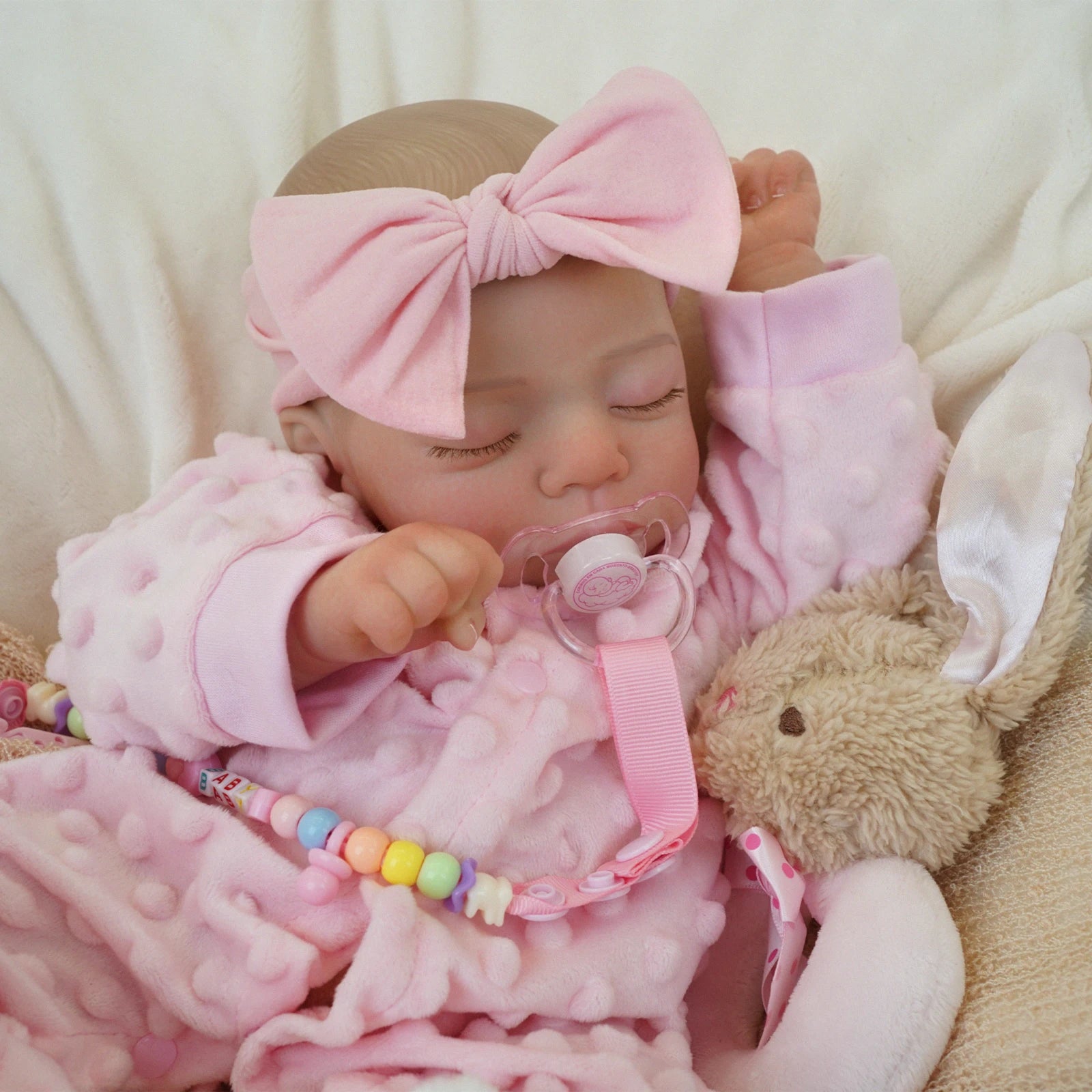Bebê reborn recem nacido menina de silicone 48cm - Giovanna