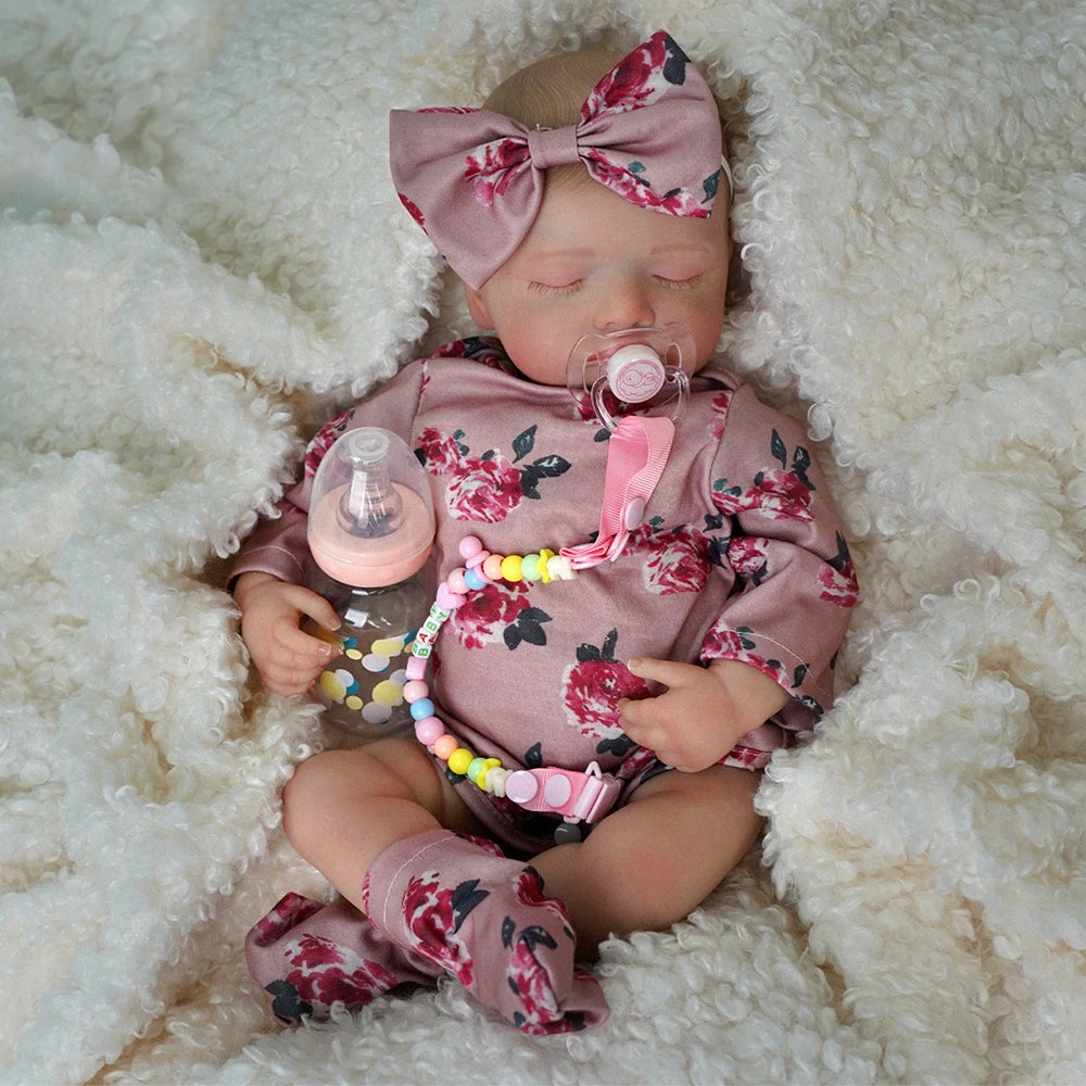 Bebê reborn menina de silicone 48cm - Beatriz