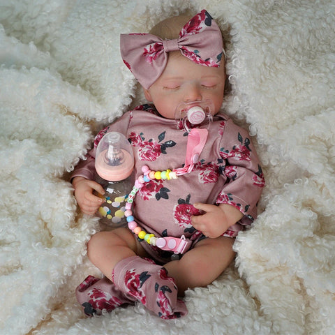 Bebê reborn menina de silicone 48cm - Beatriz